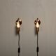 Set of vintage Danish Modern Brass and Copper Wall Sconces, 1950s