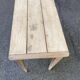 Renovated Parisian desk in raw solid wood 1950 - 80x45cm