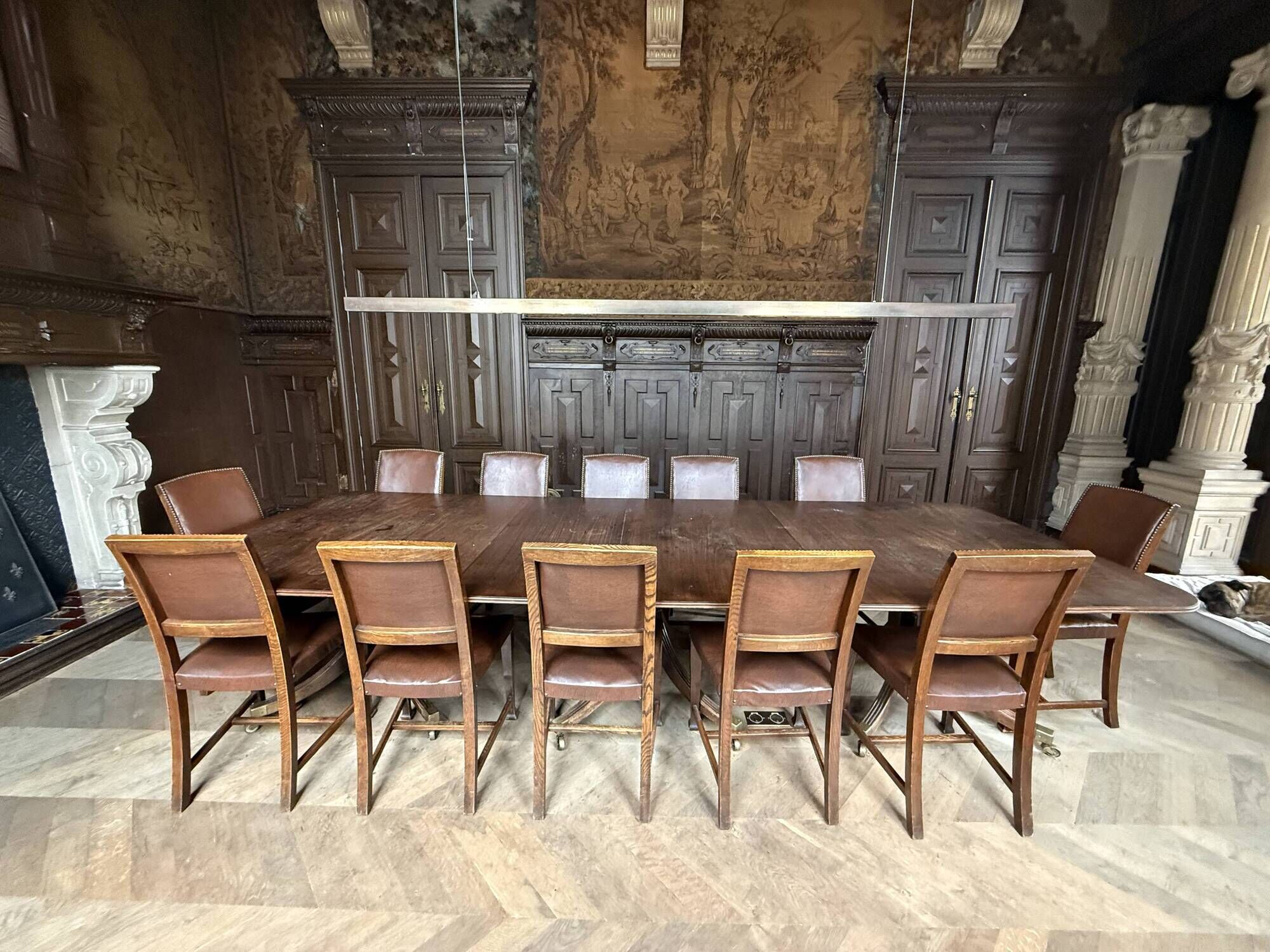 Table set and 12 chairs.