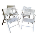 4 fauteuils de jardin pliants R Gleizes