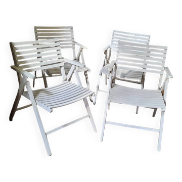 4 fauteuils de jardin pliants R Gleizes