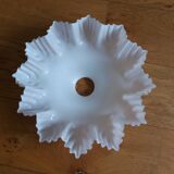 Opaline pendant light with claw and ceiling rose