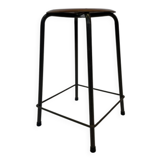 Tabouret d'école vintage, design industriel des années 1970, minimaliste hollandais