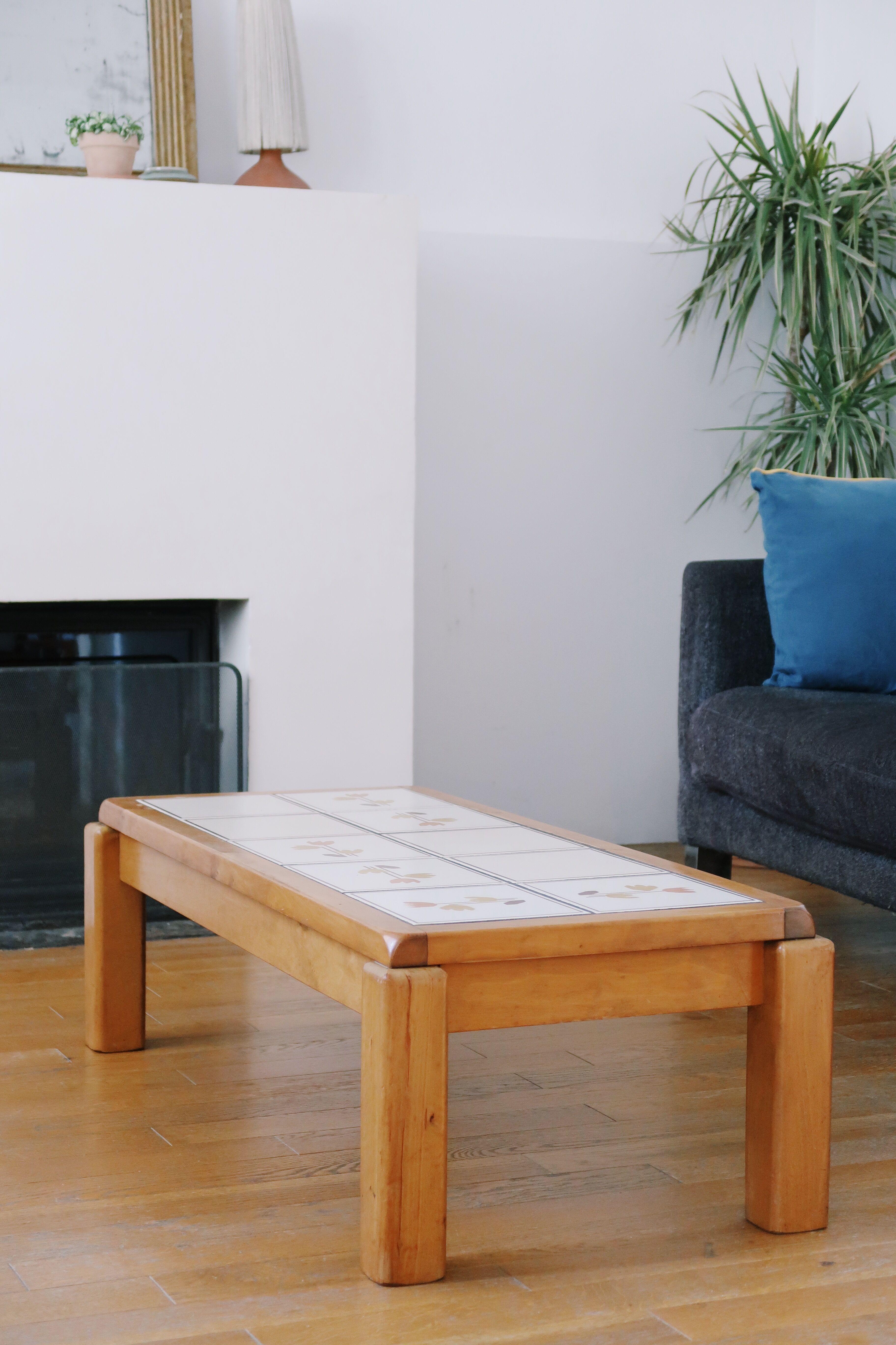 Brutalist coffee table ceramic top