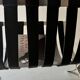 Large Barcelona magazine rack in chrome and leather straps, design circa 1970