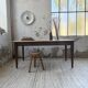 Table de ferme noyer pieds fuseaux 1950