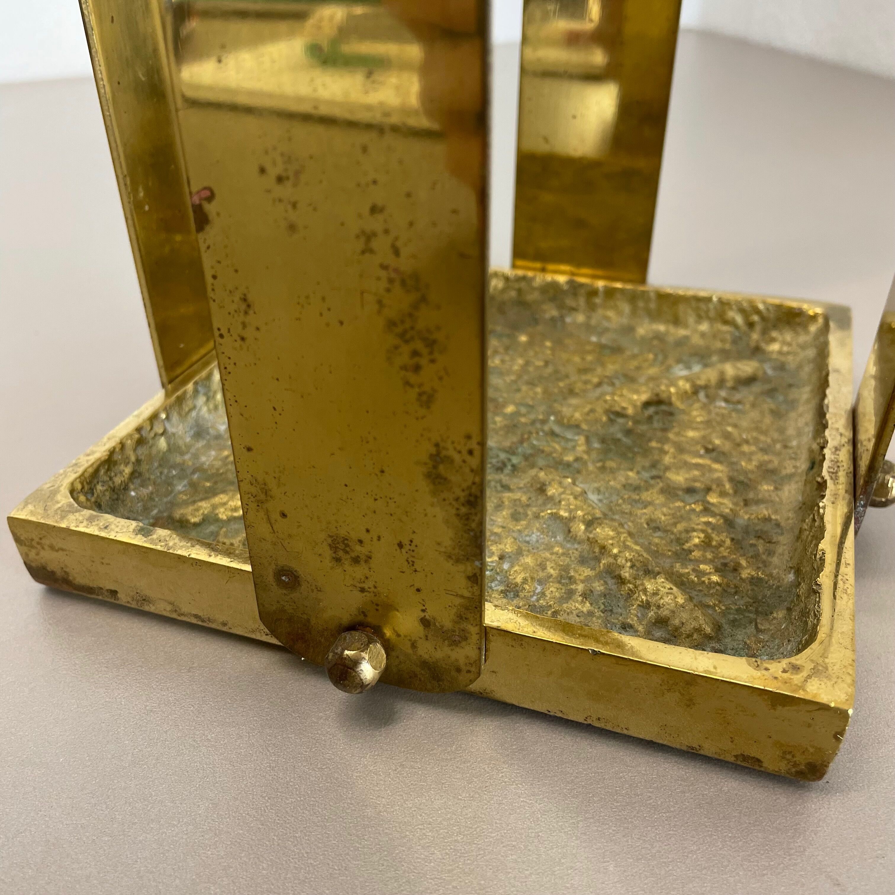 Original Hollywood Regency Solid Brass 3,3kg Umbrella Stand, Italy, 1970s