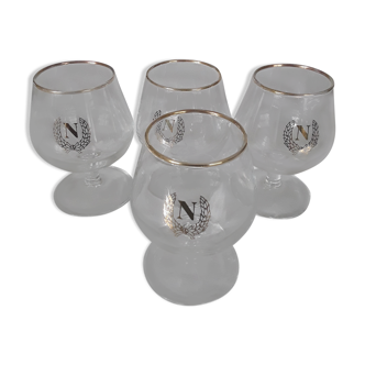 4 cognac glasses