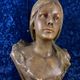 According to Villanis: Terracotta Bust Art Nouveau period around 1900 / H52cm