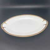 Oval flat Limoges golden tower