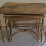 Brass and imarbre tables