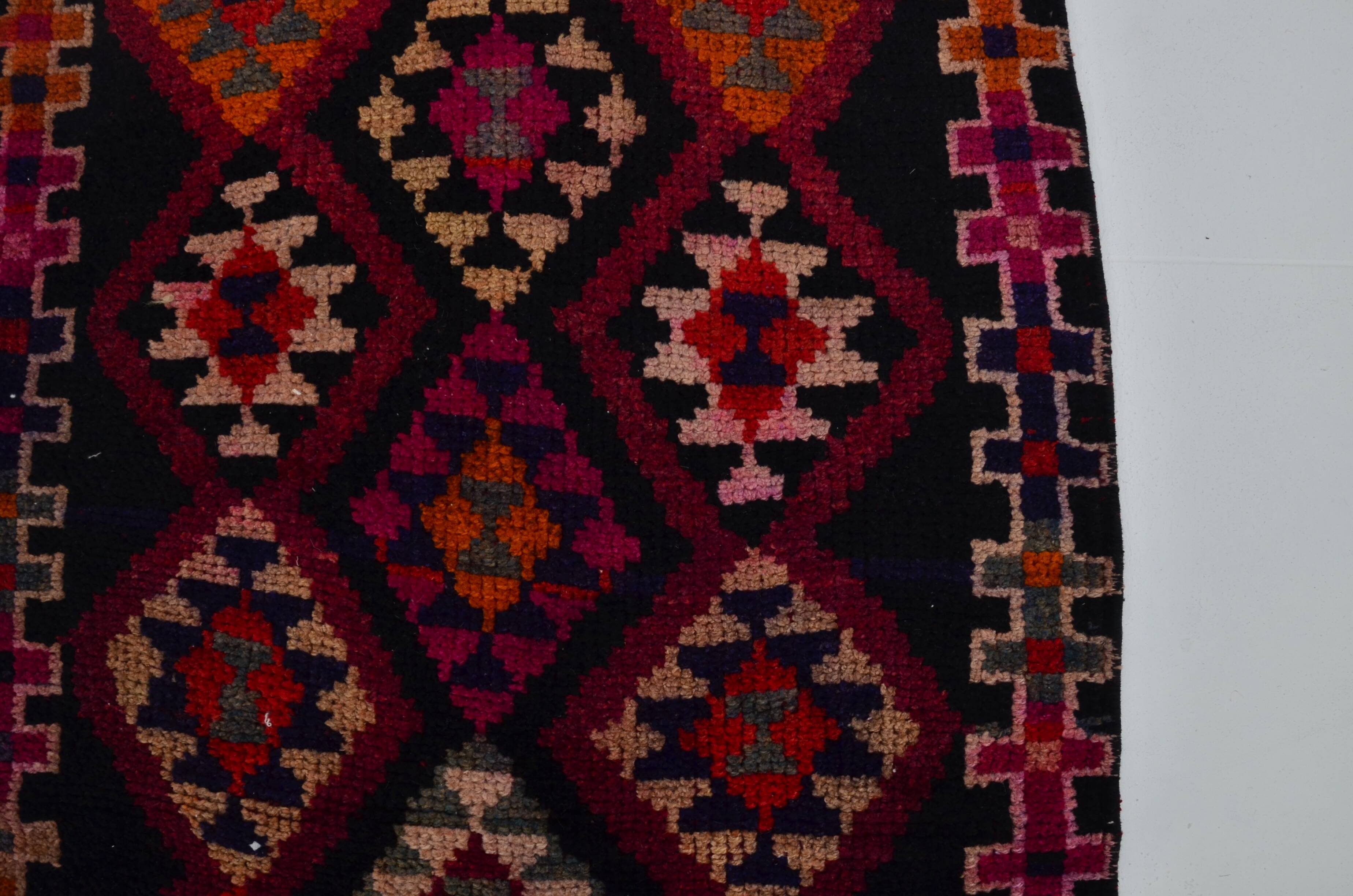 Extra Long Oushak Vintage Runner Rug