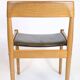 Lot de 6 chaises de salle à manger - Modèle PJ 3-2 - Teck et cuir noir - Grete Jalk - P. Jeppesen - Années 1960