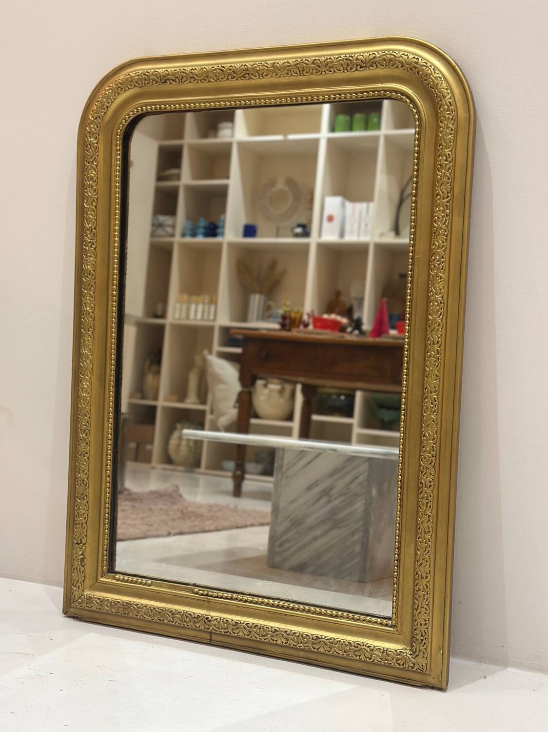 Old louis philippe gold mirror - 87 x 62 cm