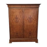 Charles x style cabinet in elm magnifying glass veneer