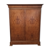 Charles x style cabinet in elm magnifying glass veneer