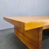 1960s Scandinavian Solid Pine Coffee Table Minimalist Design