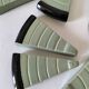Art Deco celadon and black modular service cutlery rest