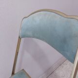 Two folding opera chairs in velvet