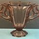 Old vase pink glass style cup with handles