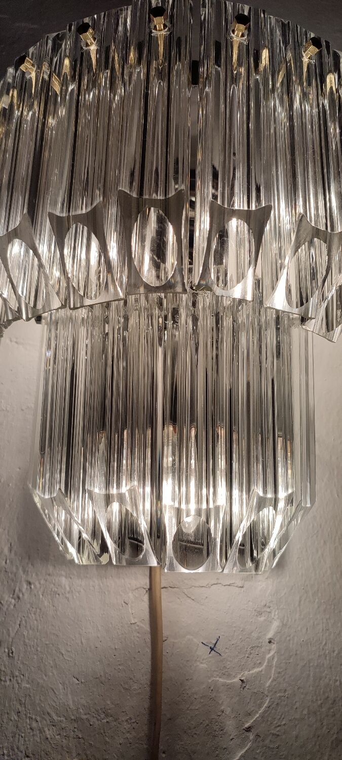 Applique cristal France, années 1950.