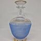 Carafe en verre granité bleu