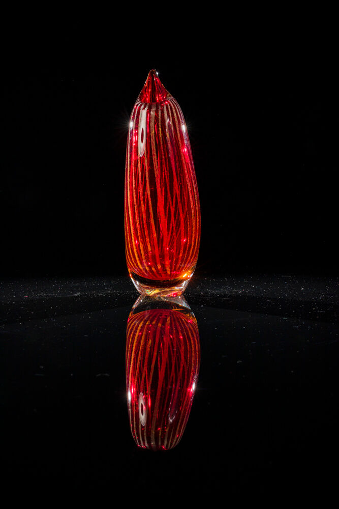 Italian Murano sommerso vase by Flavio Poli