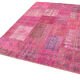 Tapis oriental à la main 170 cm x 239 cm patchwork rose