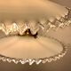 Pair of serrated opaline pendants