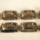 8 ronds de serviettes argent et or