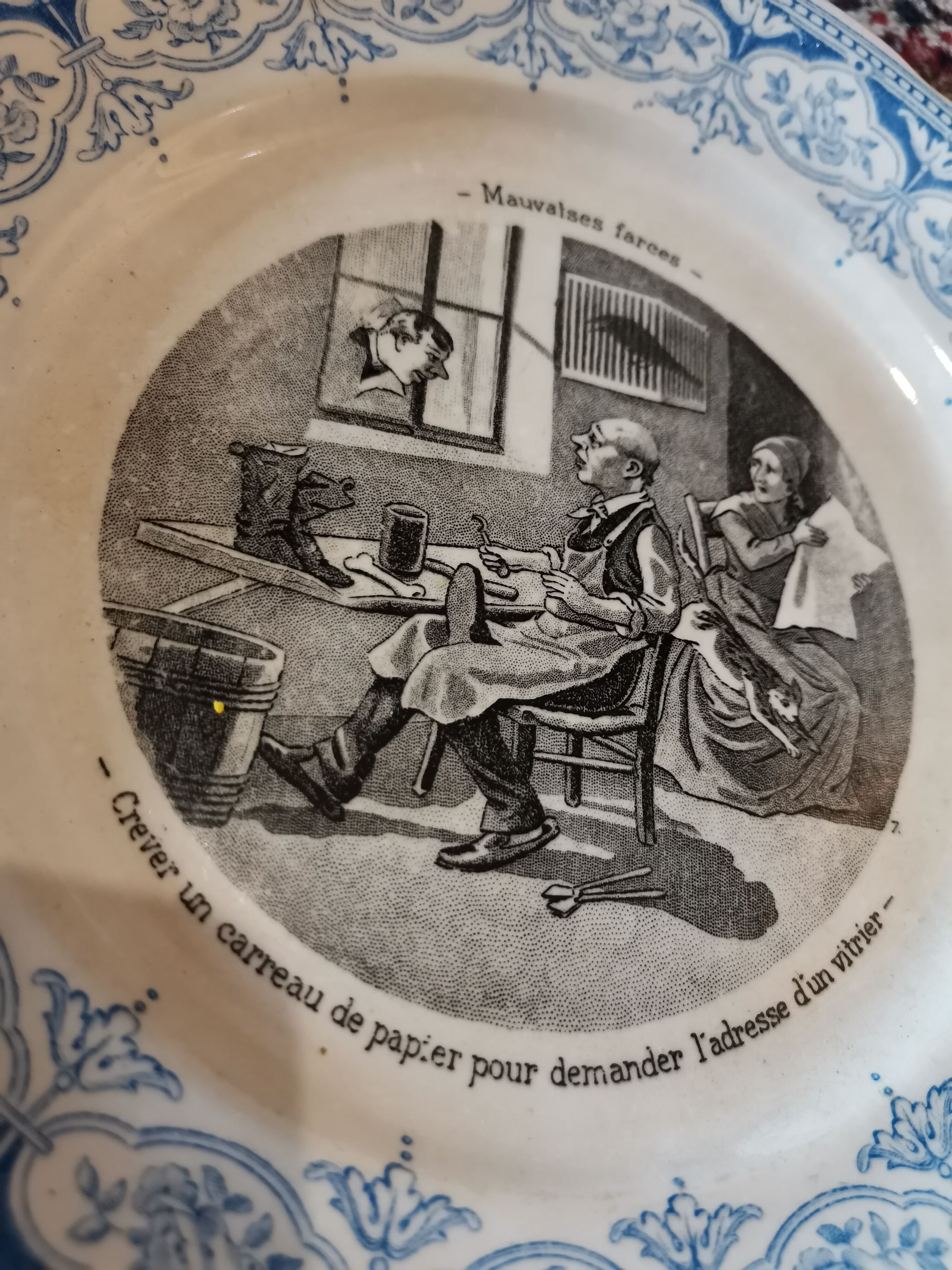 Assiette humoristique Mauvaises Farces Digoin