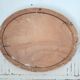 Ancient oval painting of a sleeping woman in oil on wood panel.
