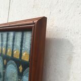 Framed tapestry "the blue lady"