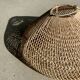 Small rattan lampshade in the shape of a braided hat