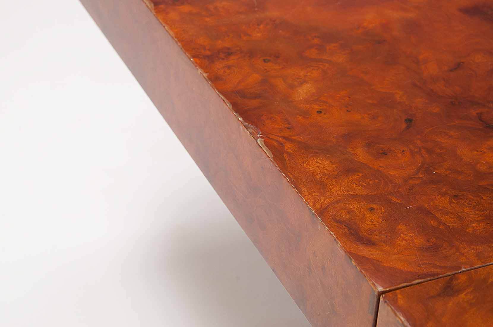Loupe wooden coffee table for Mario Sabot, 1970