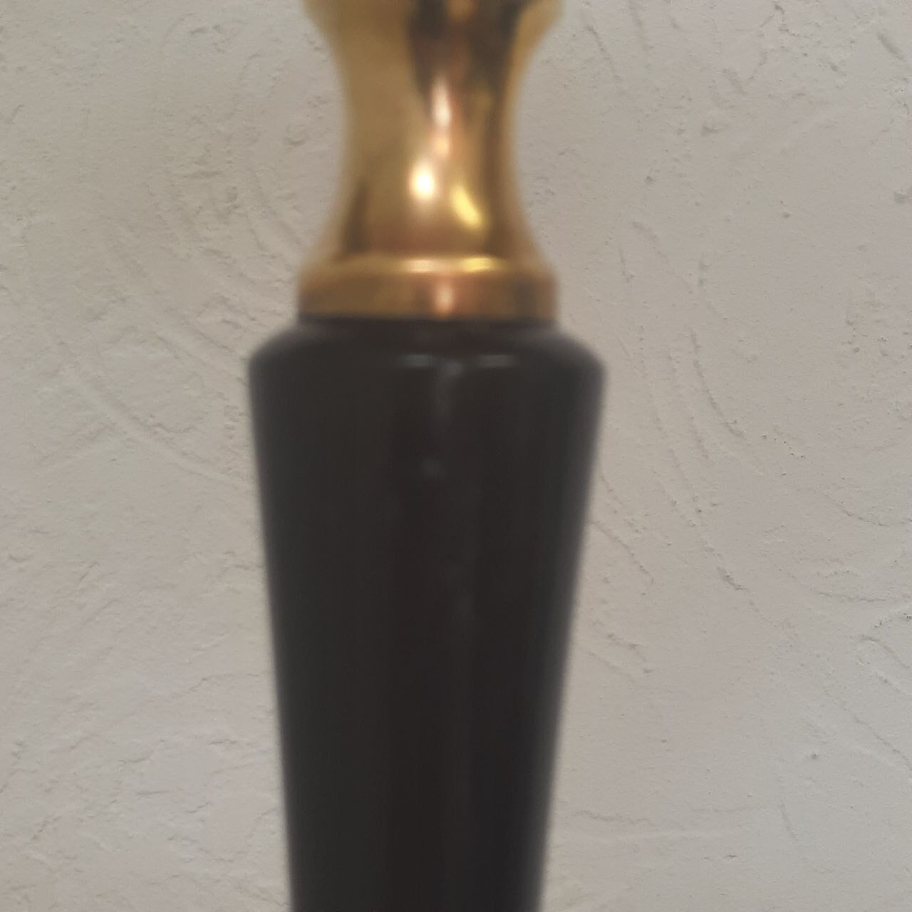 Tripod floor lamp - 1950s - wood and brass.