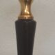 Tripod floor lamp - 1950s - wood and brass.