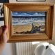 Tableau plage mer et bateaux