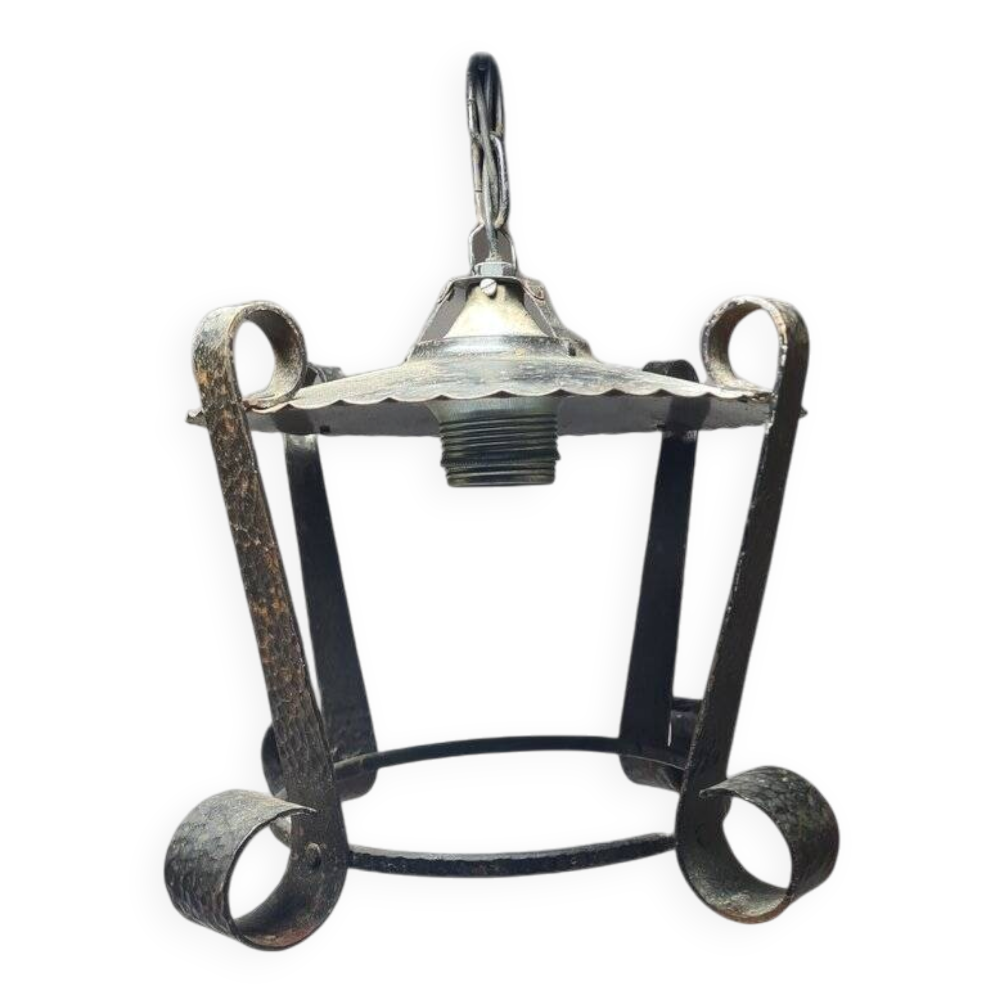 Brutalist pendant lamp, Poland, 1970s
