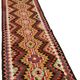 Turkish Handwoven Vintage Herki Kilim 88 cm x 336 cm