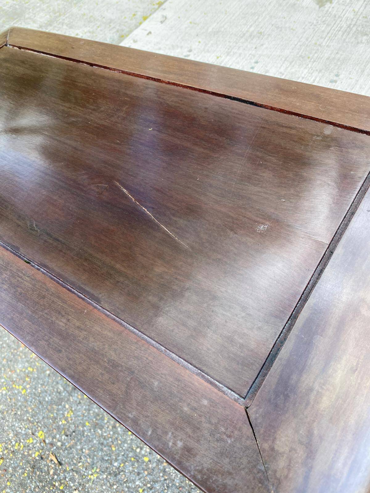 19th-century carved solid wood Chinese console.