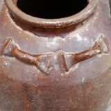 Jarre à huile chinoise ancienne en terre cuite vernissée, XVIII ème siècle