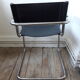 Leather and chrome design chair cantilever 60s/70s