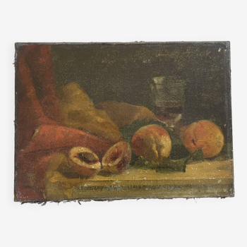 Tableau ancien, nature morte XIXe