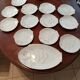 service à poisson 12 assiettes Limoges "Réva"  1940 peint à la main