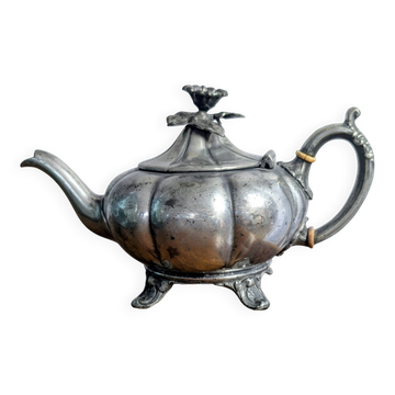 Vintage Shaw & Fisher Sheffield metal tin teapot