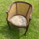 Fauteuil en cannage style Louis 15