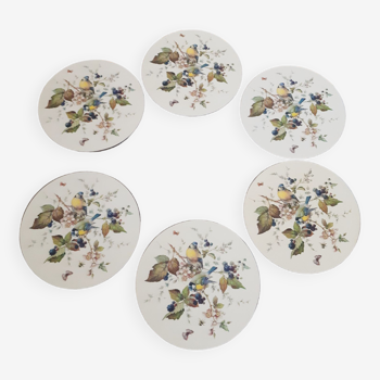 Coasters chickadees Pimpernel , vintage , 70s