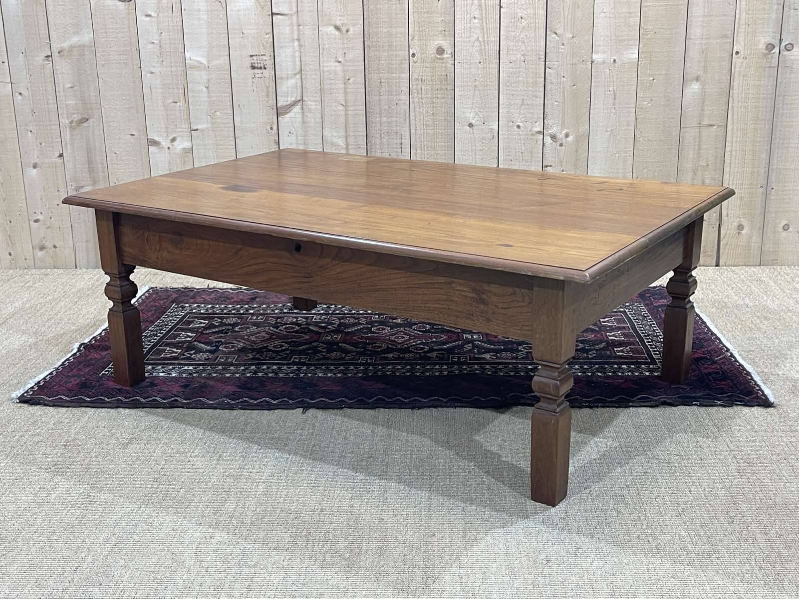 Teak coffee table with 2 drawers from the 1950s.