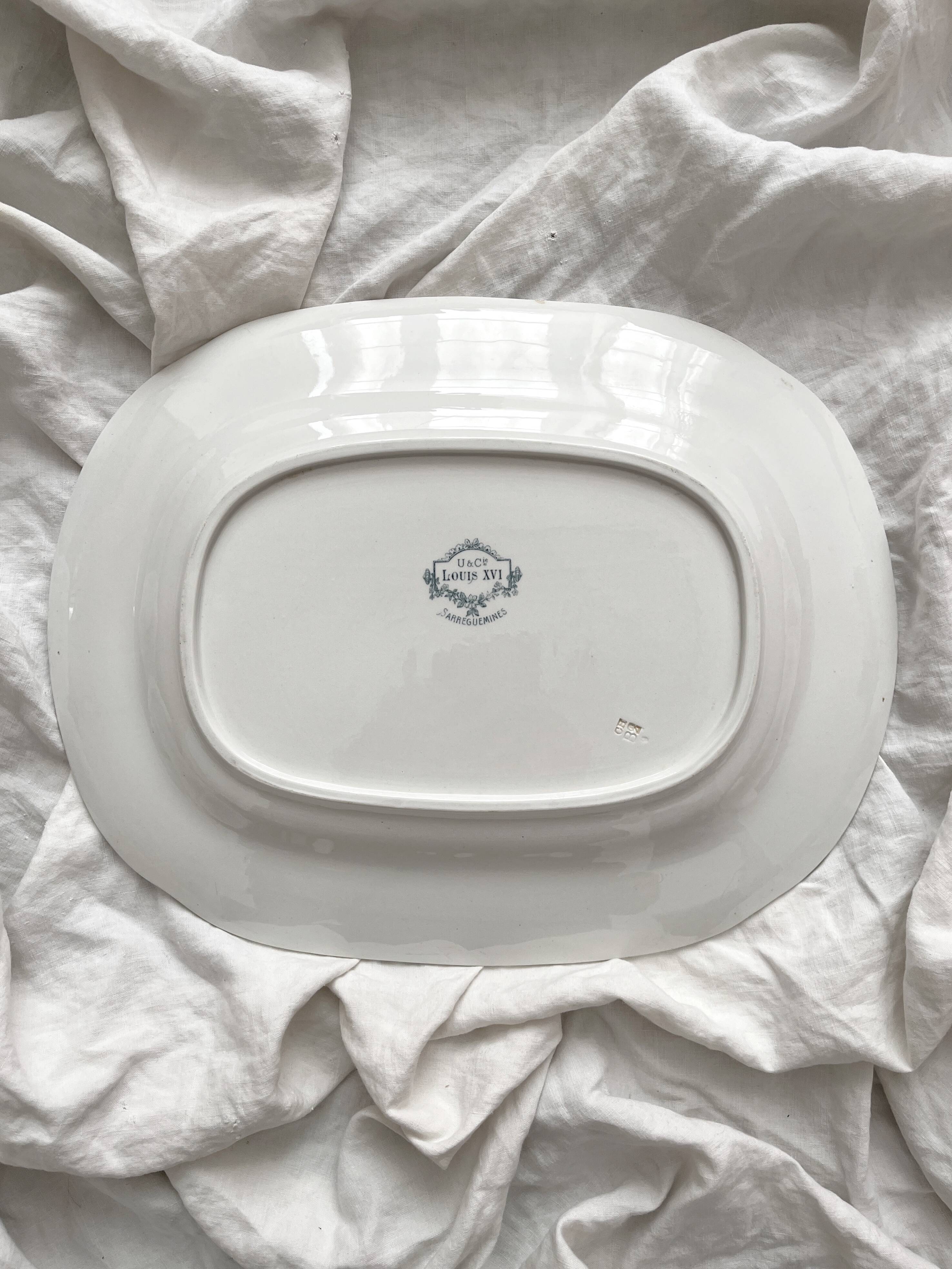 Iron earthenware dish “Louis XVI” U&C Sarreguemines